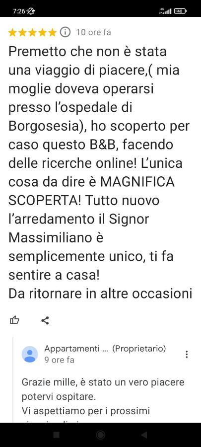 Appartamenti Del Borgo 博尔戈塞西亚 外观 照片